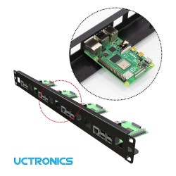 UCTRONICS 1U Rack, 19" Rackmount Supports voor 1-4 units