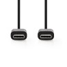 USB-c naar USB-c kabel - 2m - zwart