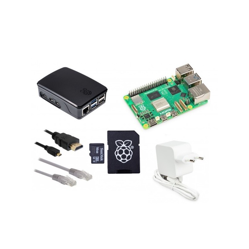 Raspberry Pi 5 - 8Gb - Starter Pack - zwart/wit (2023)