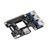 PCIe to USB 3.2 Gen1 HAT voor Raspberry Pi 5, PCIe to USB hub, 4x high speed USB poorten