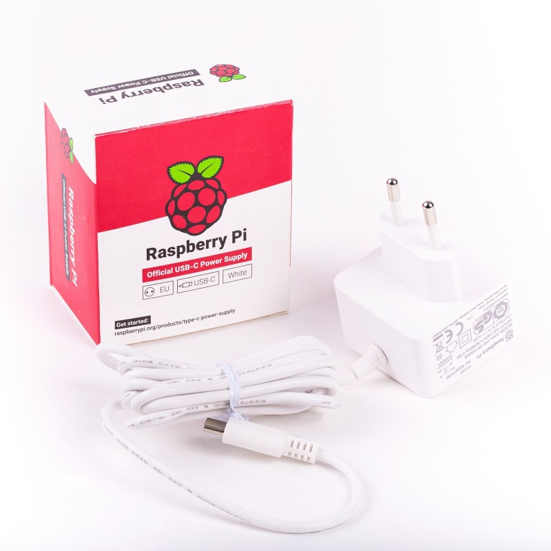 Raspberry Pi 15W Power Supply, EU, Wit